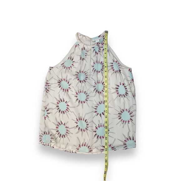 Diane Von Furstenberg DVF Women's Lainey Sunshine Print Silk Tank Keyhole Size 0 - Picture 6 of 11